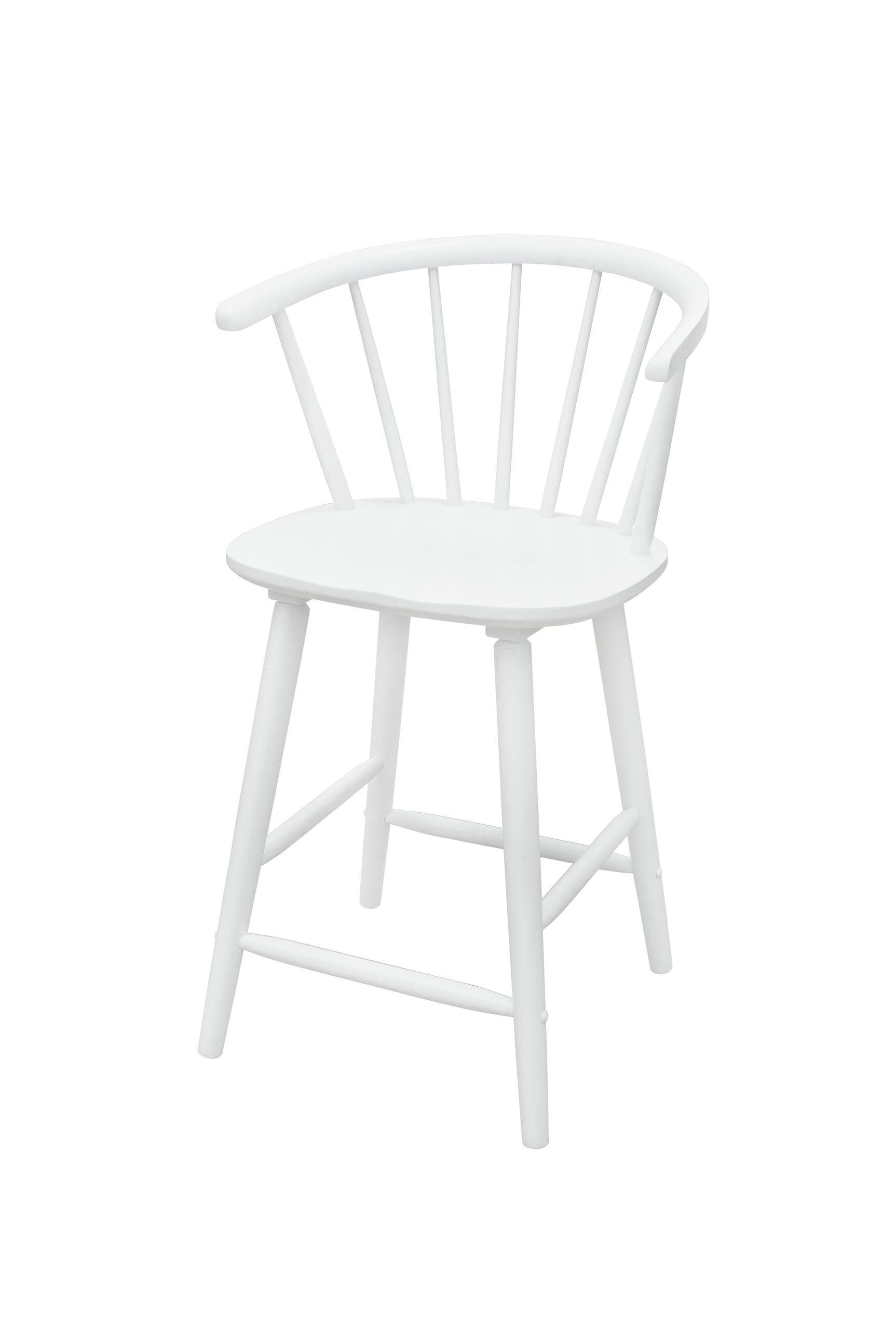 Janna White Counter Height Barstool detailed seat and backrest view