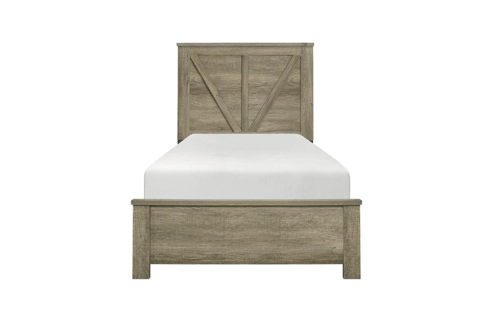 Gray Panel Bedroom Set bed side view