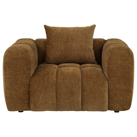 Lazaro 3-piece Fabric Upholstered Wide Channel Sofa Set Bronze — product image 12