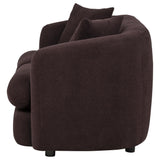 Delroy 2-Seat Stationary Loveseat in Aubergine Polyester Upholstery — product image 4