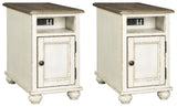 Realyn White/Brown 2 End Tables — product image 2