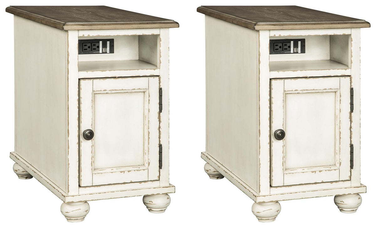 Realyn White/Brown 2 End Tables — product image 2