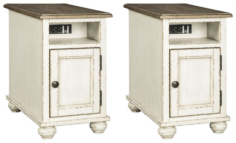 Realyn White/Brown 2 End Tables — product image 2