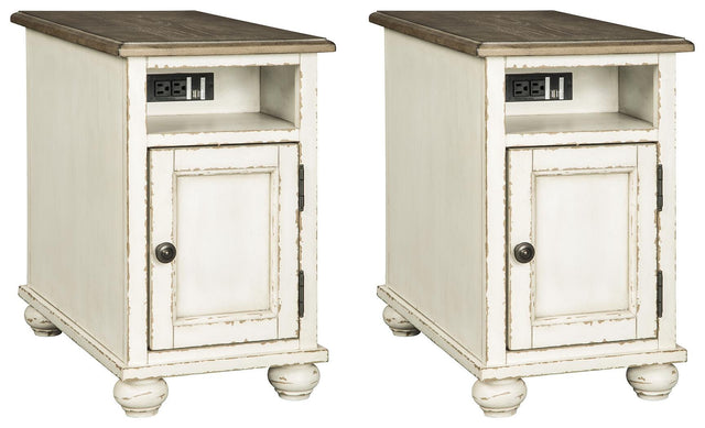 Realyn White/Brown 2 End Tables — product image 2