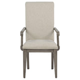 Cresswell Upholstered Dining Arm Chairs Tan Set of 2 — product image 4