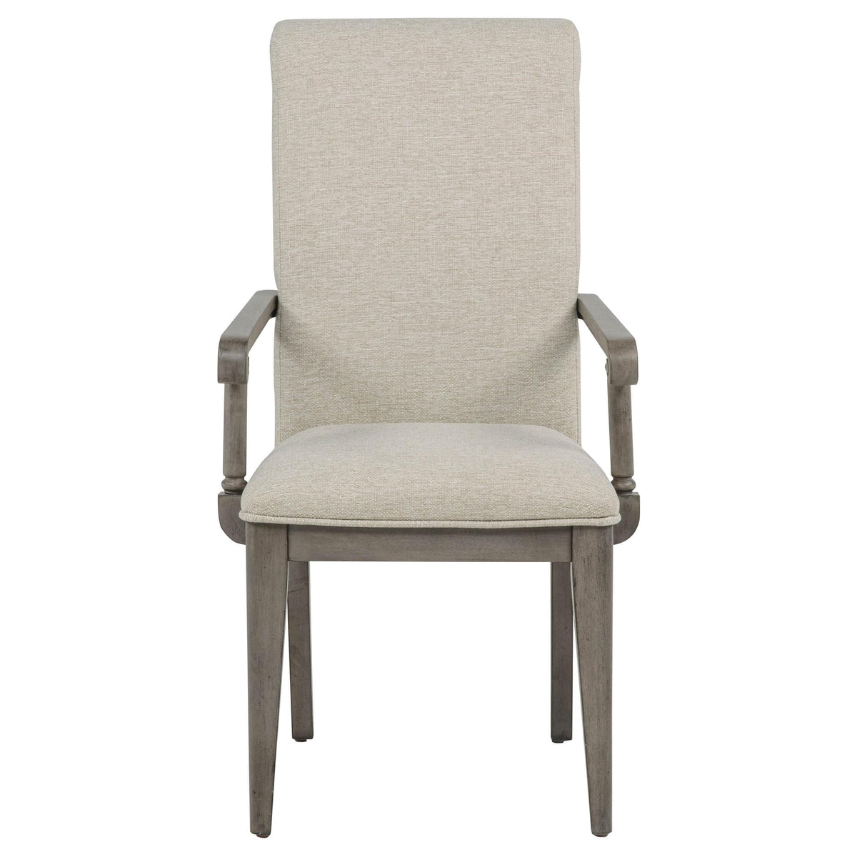 Cresswell Upholstered Dining Arm Chairs Tan Set of 2 — product image 4