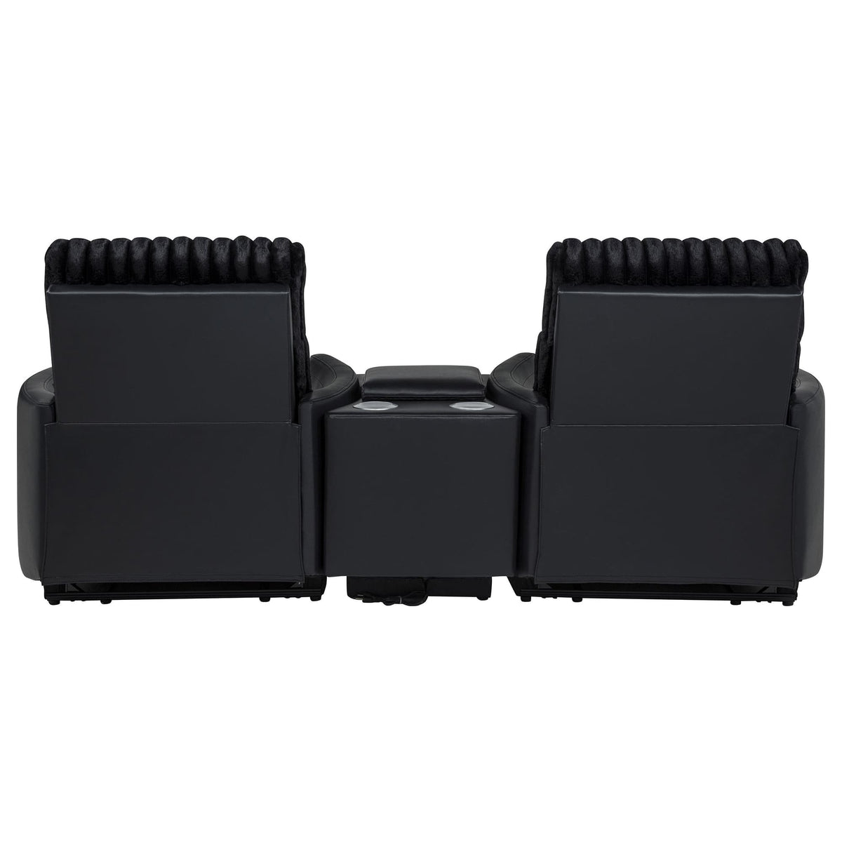Madden 3-piece Corduroy Upholstered Manual Theater Seating Black — product image 7