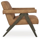 Goda Caramel Accent Chair — side view