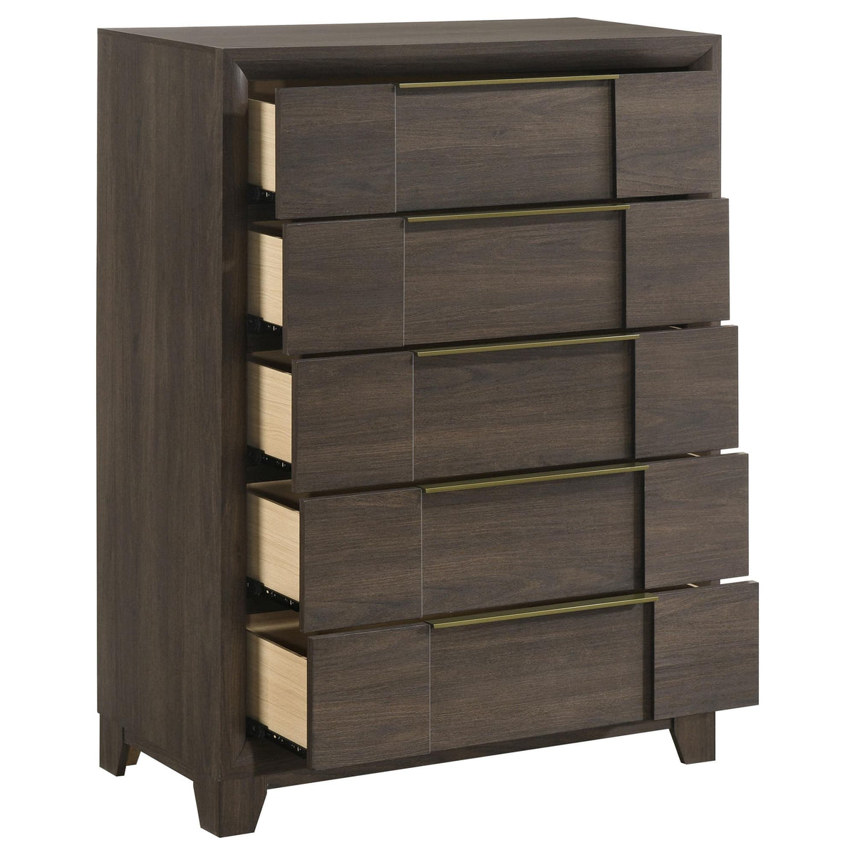 Farre 5-Drawer Chest of Drawers Dark Brown — product image 10