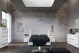 Dream Rombi White Upholstered Panel Bedroom Bed main view