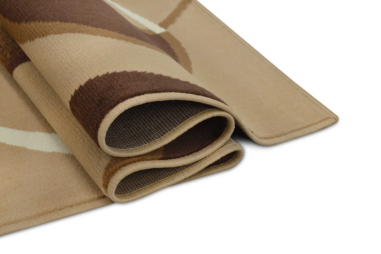 Contempo 45 Latte Medium Area Rug - corner close-up