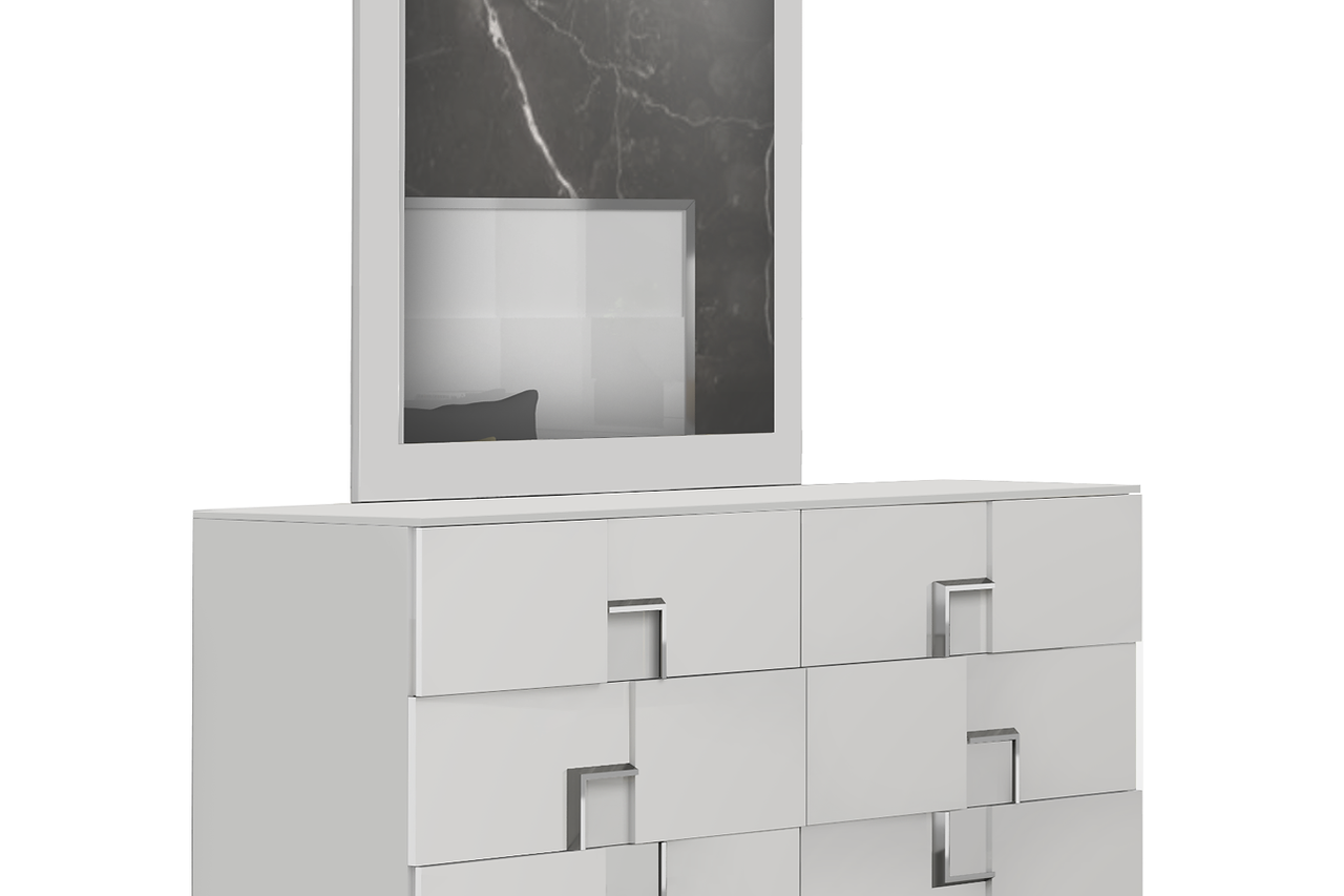 View of solid hardwood frame with mocha veneer finish