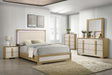 Maya Natural LED Panel Bedroom Set main bed front view