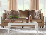 Simone Flax Brown Fabric Sofa