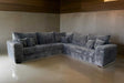 Noah Grey Corduroy sectional sofa main view