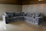Noah Grey Corduroy sectional sofa main view