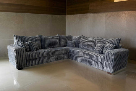 Noah Grey Corduroy sectional sofa main view