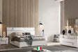 Sunset White Panel Bedroom Set main view showing white panel bed
