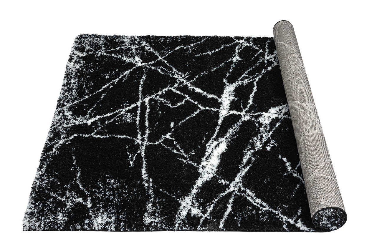 Comfy Shag Black Area Rug