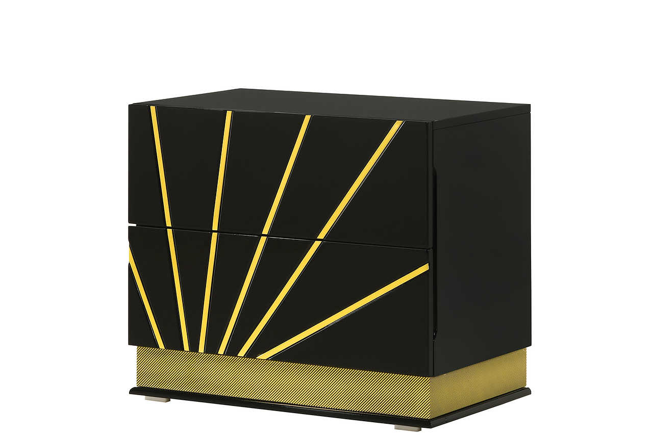 Zenia Black Gold Chest