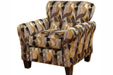 Soprano beige modern fabric chair side angle
