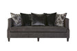 Main view of Simone Ash Grey Blue fabric upholstered sofa