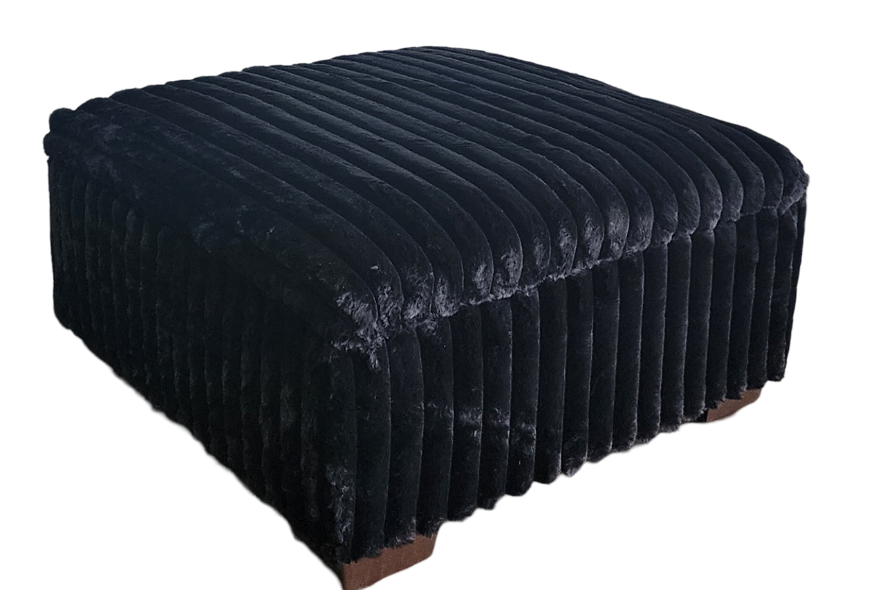 main view of Texan Black Corduroy Sectional sectional sofa