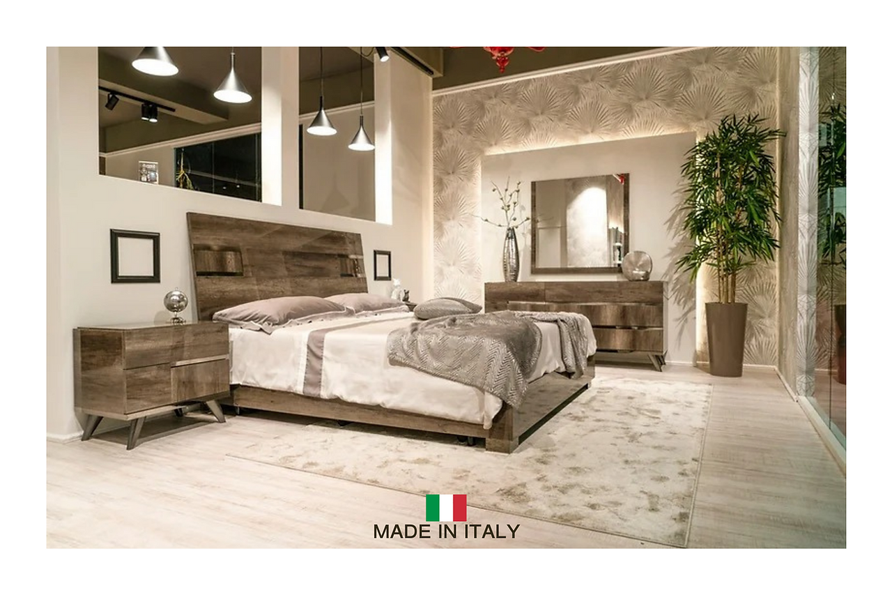 Medea Vintage Oak Italian Bedroom Set