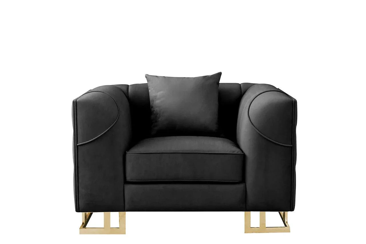 Detailed view of fabric texture on black velvet sofa