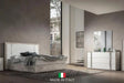 main view of Treviso White Grey Panel Bedroom Set bed