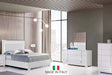 Main view of Antonella White LED Bedroom Set bed