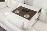 Party Time White Reclining Sofa Loveseat Recliner