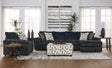 Galactic Charcoal 2-Piece Fabric Sectional Sofa front angle, charcoal fabric upholstery