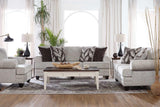 Main view of Marley Grey Blue Fabric Upholstered Sofa and Loveseat Set