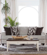Marley Cloud Grey Blue Fabric Upholstered Sofa