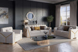 Side perspective of Hilena living room set