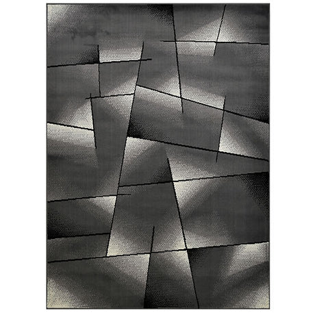 Contempo 41 grey medium area rug displayed flat on floor