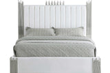 Token White Upholstered Panel Bedroom Set bed main view