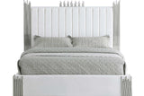 Token White Velvet Modern Chest angled view