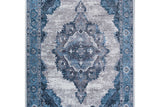 Ashton Glacier medium teal and blue rug 5x7 flat angle