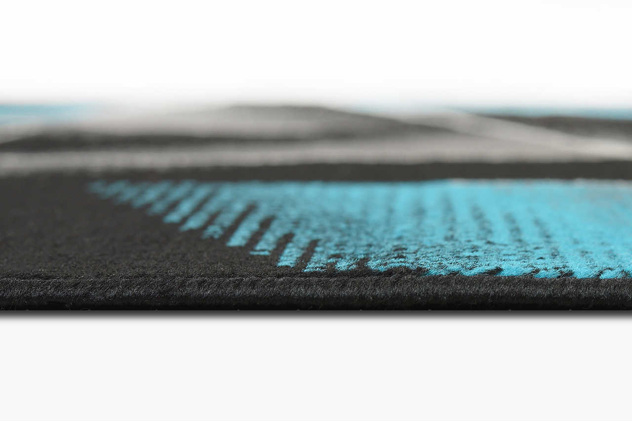 Contempo 41 Electric medium area rug angled side view