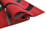 Contempo 45 Red Medium Area Rug close-up of texture