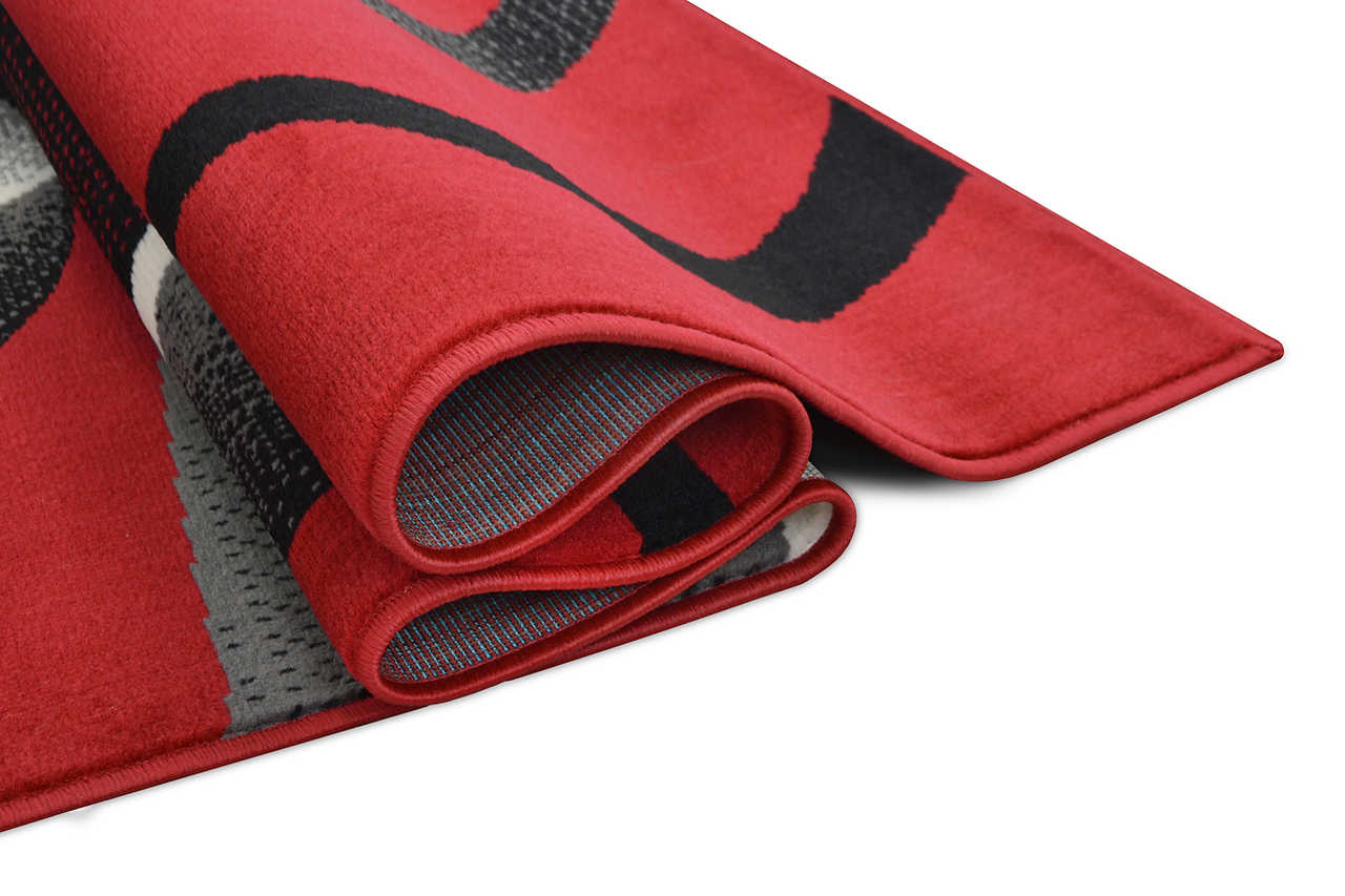 Contempo 45 Red Medium Area Rug close-up of texture