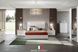 Kharma White Modern Contemporary High Gloss Lacquer Solid Wood 2-Drawers Nightstand - Ella Furniture