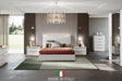Kharma White LED Bedroom Set main view bed