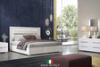 Premium White LED Panel Bedroom Set bed main view