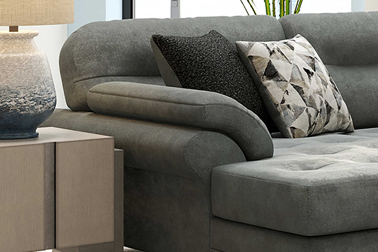 Another main view of Capulet Bayou Gray Sectional sofa