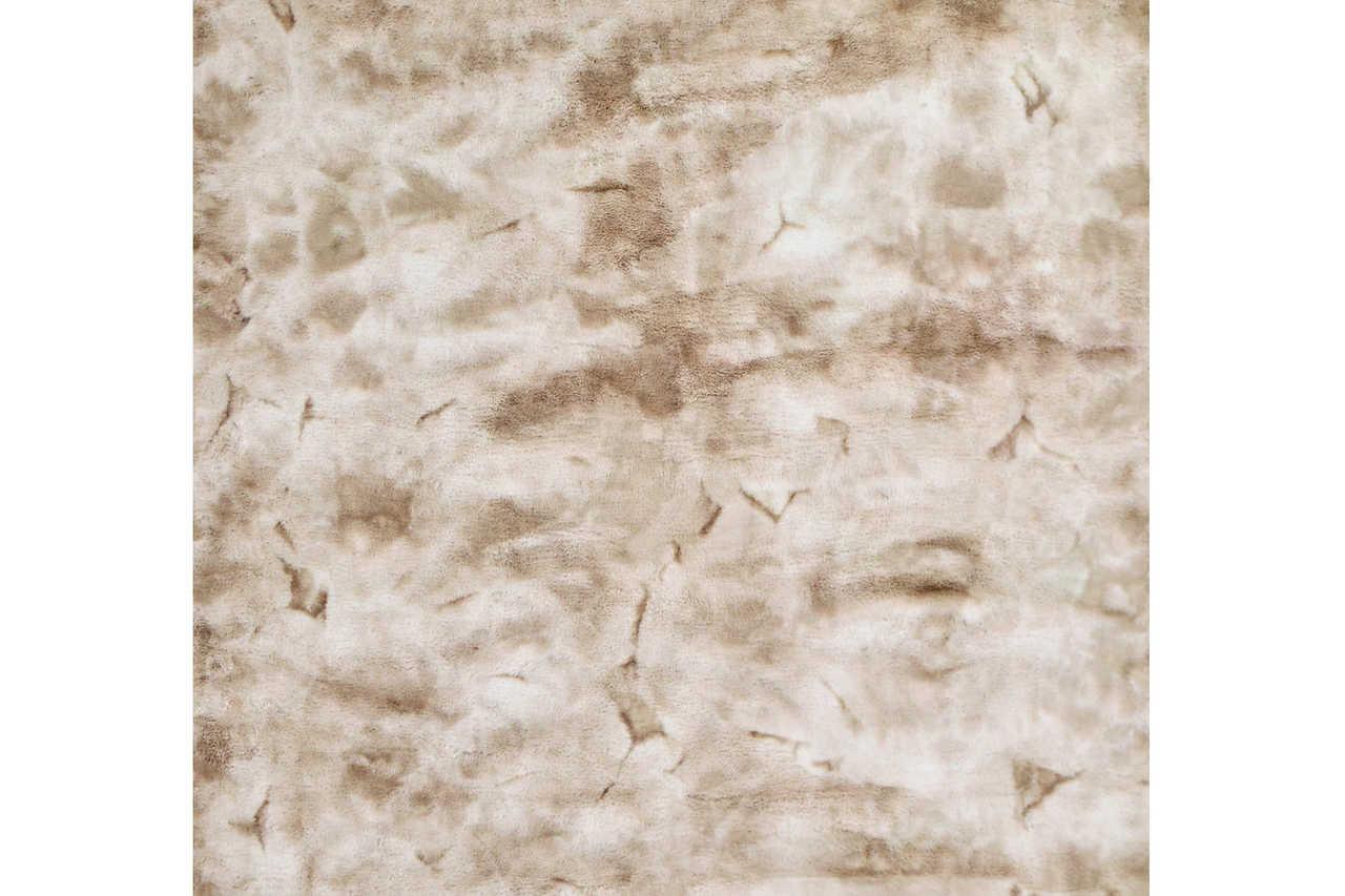 Rabbit Beige 5x7 Art Silk Shine Rug front view