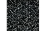 Rabbit Black and Silver area rug laid out flat showing pattern