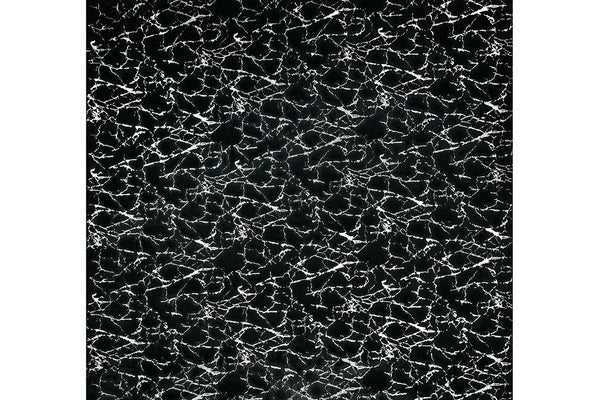 Rabbit Black and Silver area rug laid out flat showing pattern